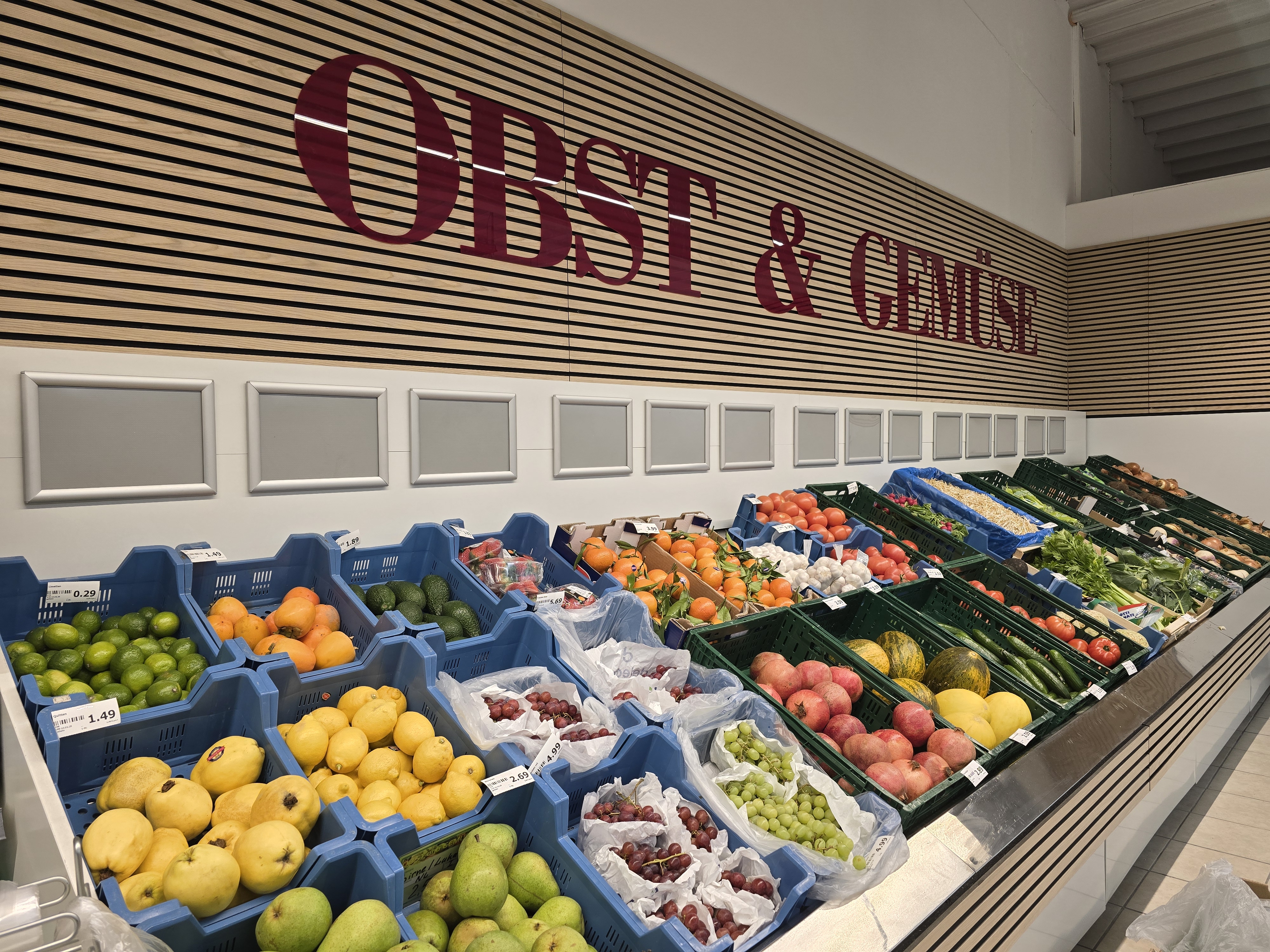 Obst und Gemüse Abteilung